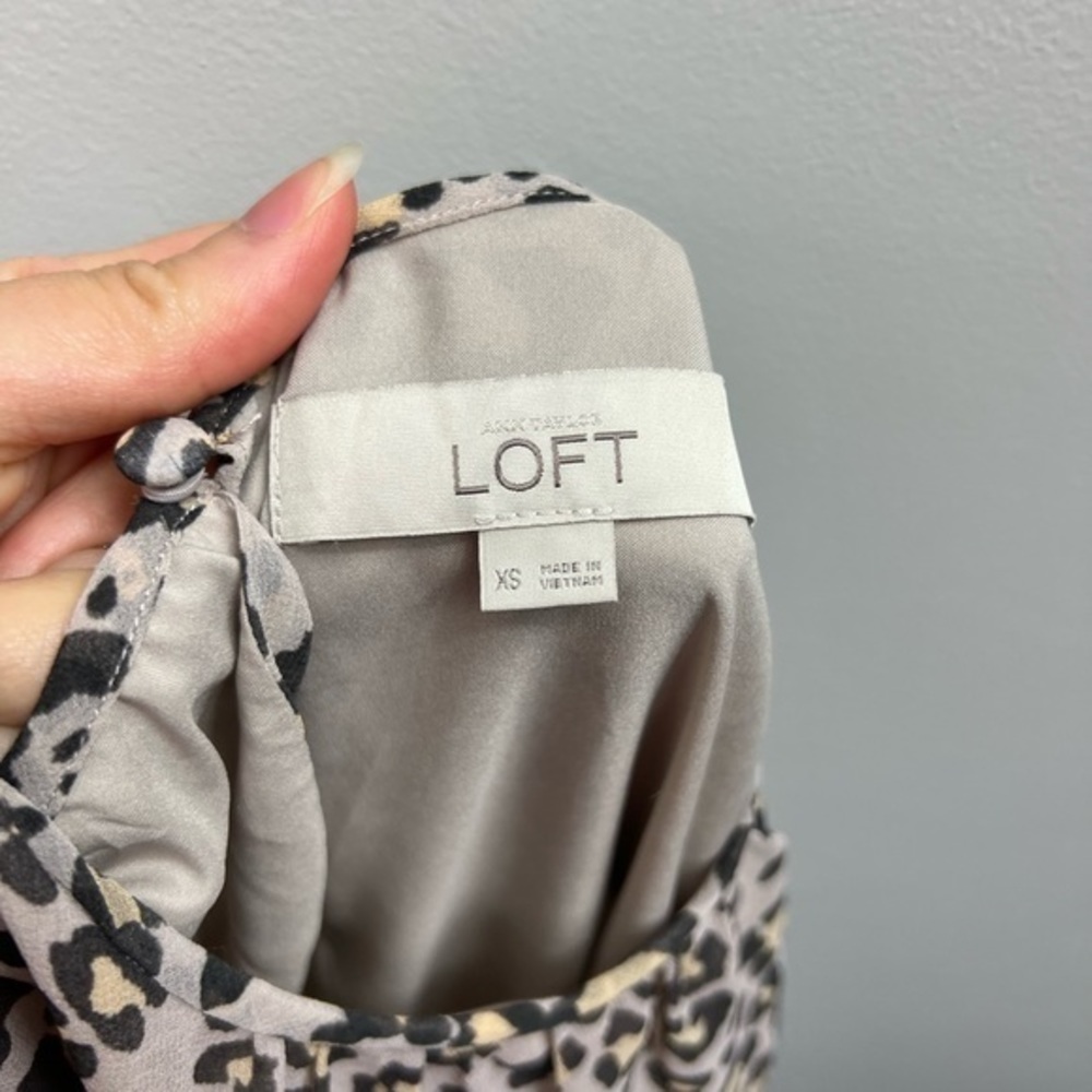 Loft Tan Ruffle Cheetah Dress - Picture 7 of 11